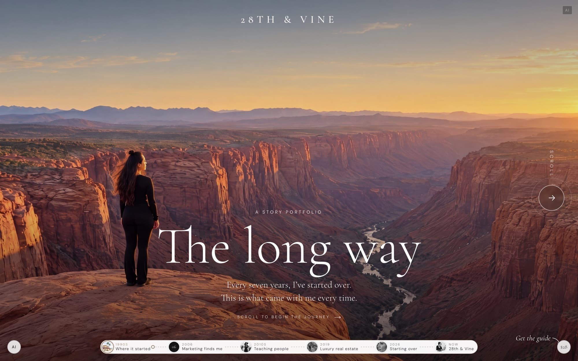 The Long Way, a website built with AI