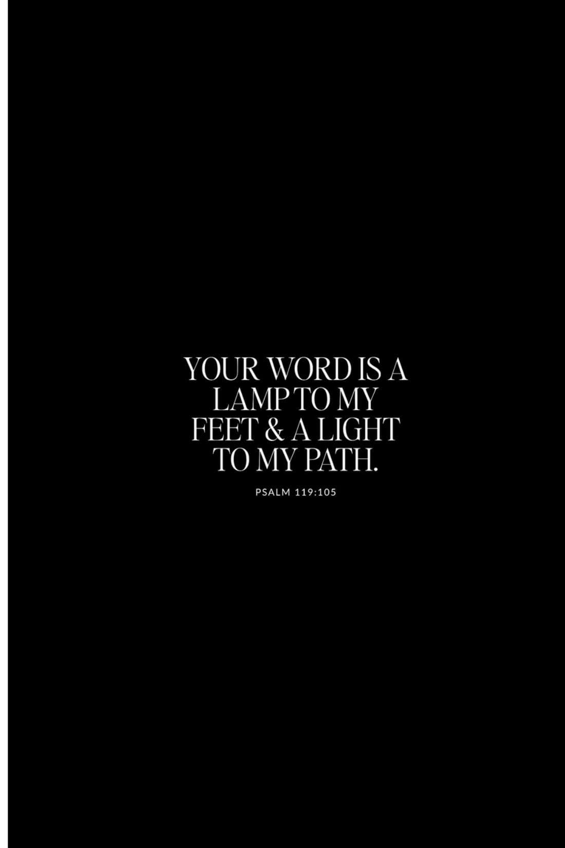 A page from Scripture & Reflection: Your word is a lamp to my feet and a light to my path, Psalm 119:105